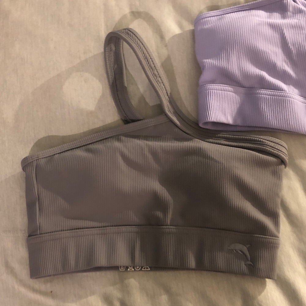 Women's Purple and Gray Sports Bras - Picture 3 of 10